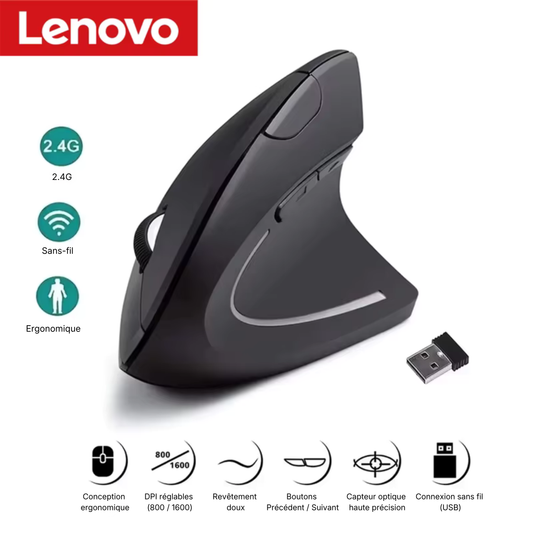 Souris Ergonomique Verticale Sans Fil Lenovo