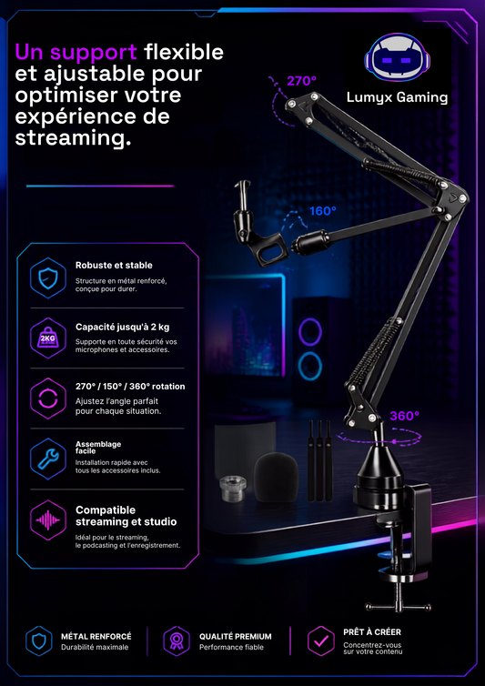 Arm Pro™ | Bras Articulé Premium pour Micro