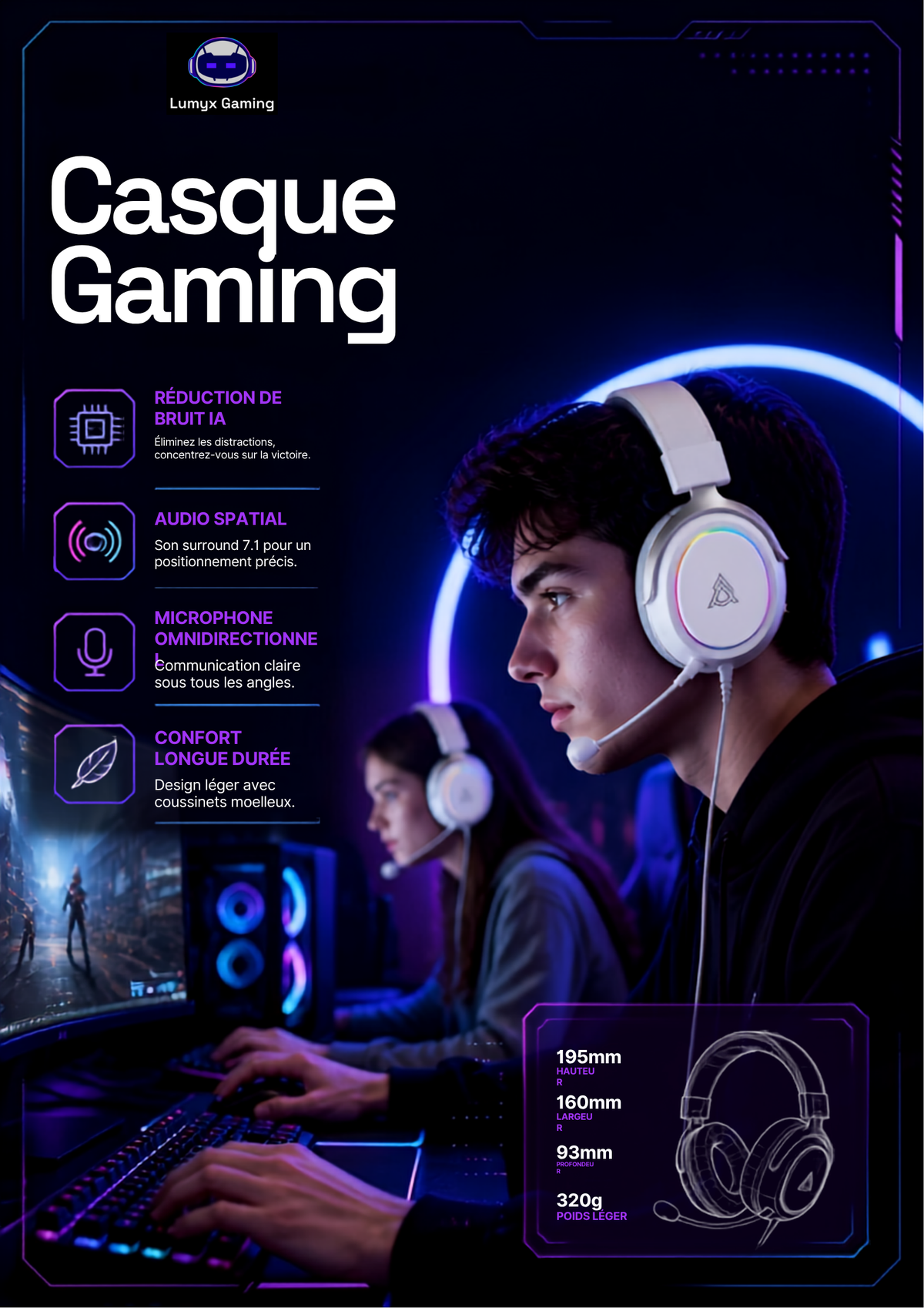 Echo X™ | Casque Gaming Filaire Haute Précision