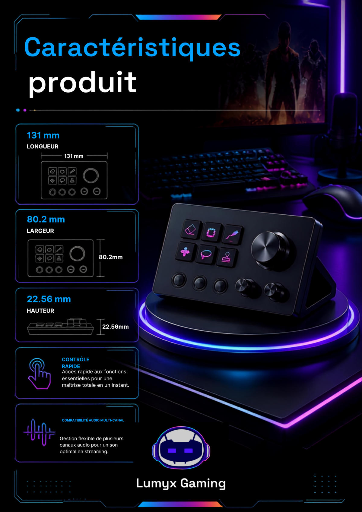Command Center™ | Contrôleur de Raccourcis Programmable
