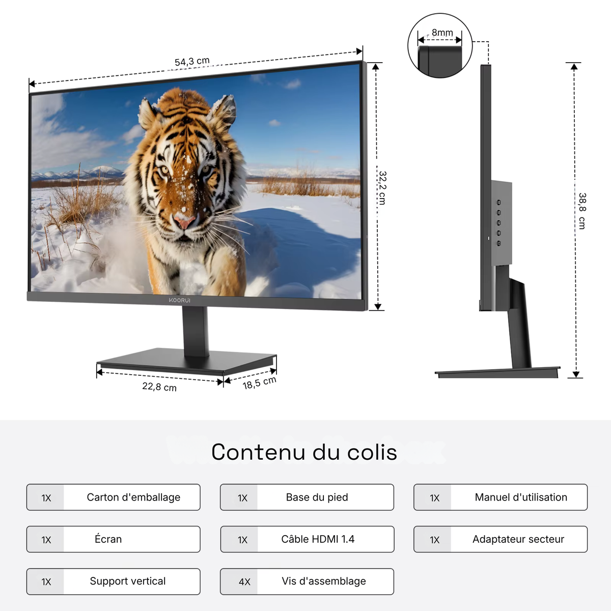 Clarity™ | Écran PC Bureautique 24" Full HD IPS