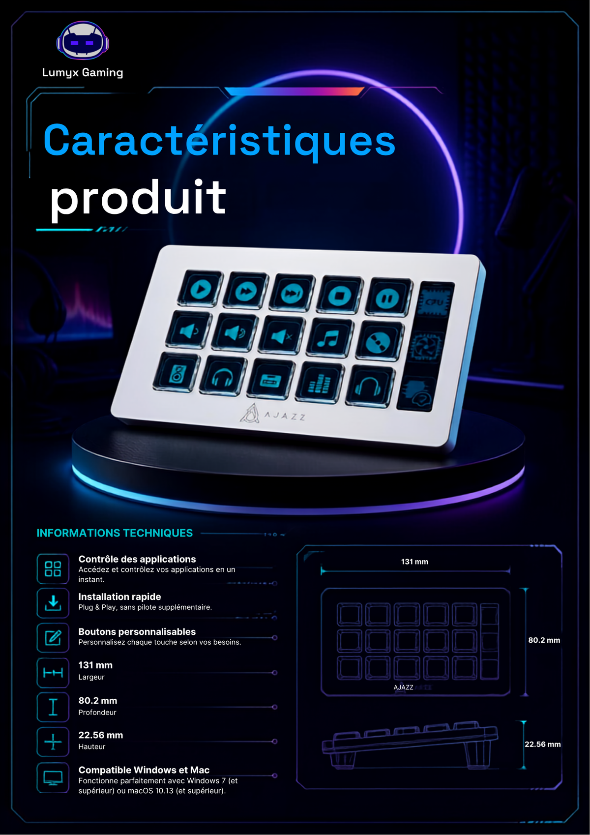Command Center™ | Contrôleur de Raccourcis Programmable