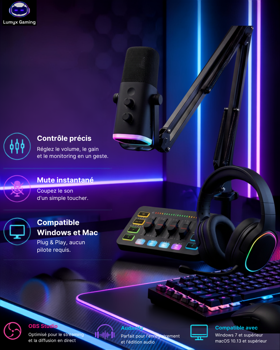 Creator Studio™ | Kit Streaming Professionnel USB/XLR