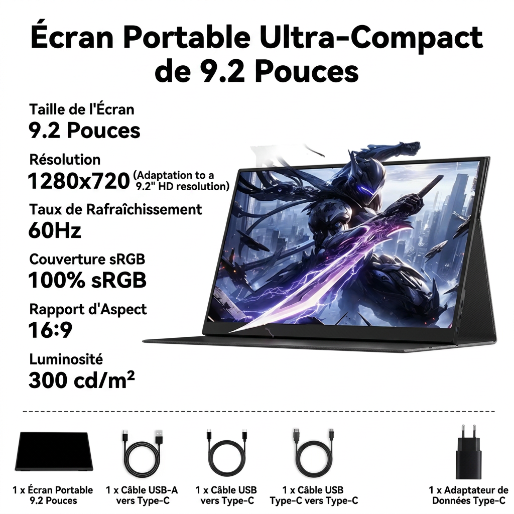 Vision 18™ | Moniteur Gaming Portable 18,5" Full HD 120 Hz