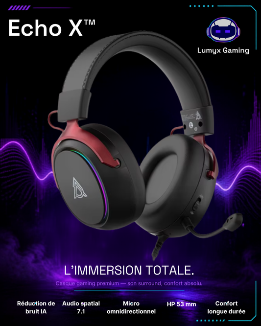 Echo X™ | Casque Gaming Filaire Haute Précision