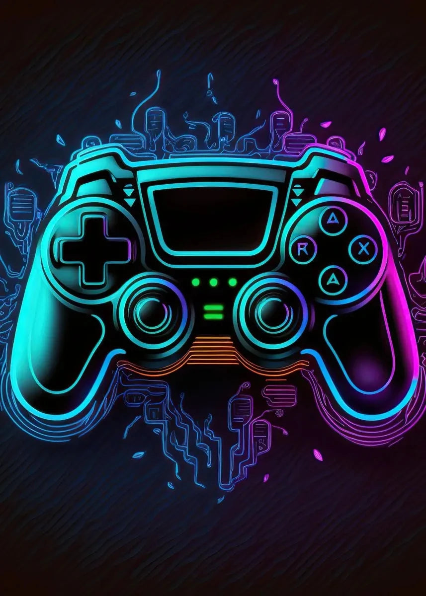 Neon Play™ | Affiche Gaming Lumineuse