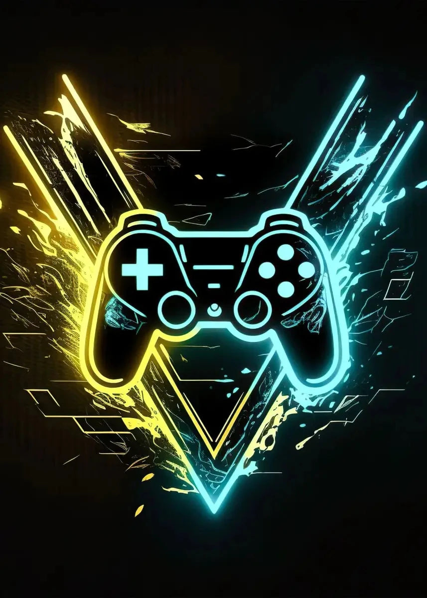 Neon Play™ | Affiche Gaming Lumineuse