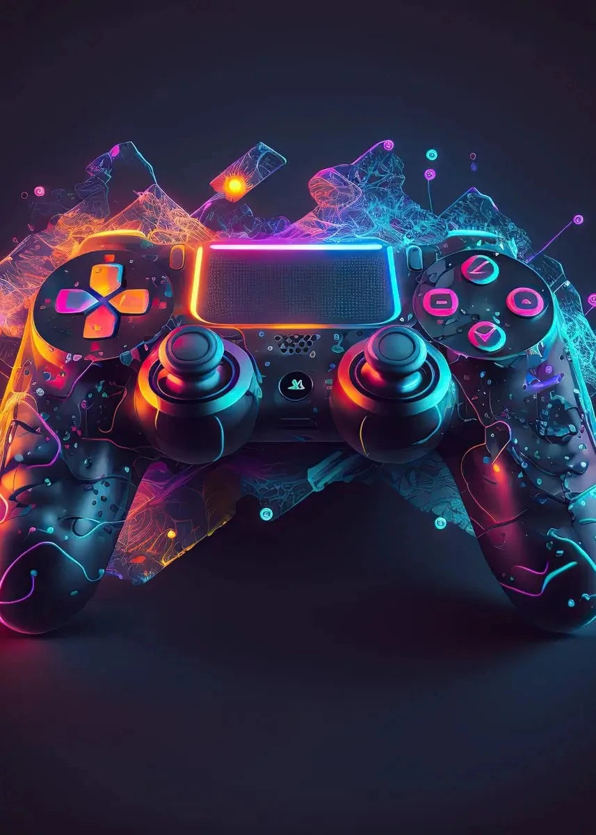 Neon Play™ | Affiche Gaming Lumineuse