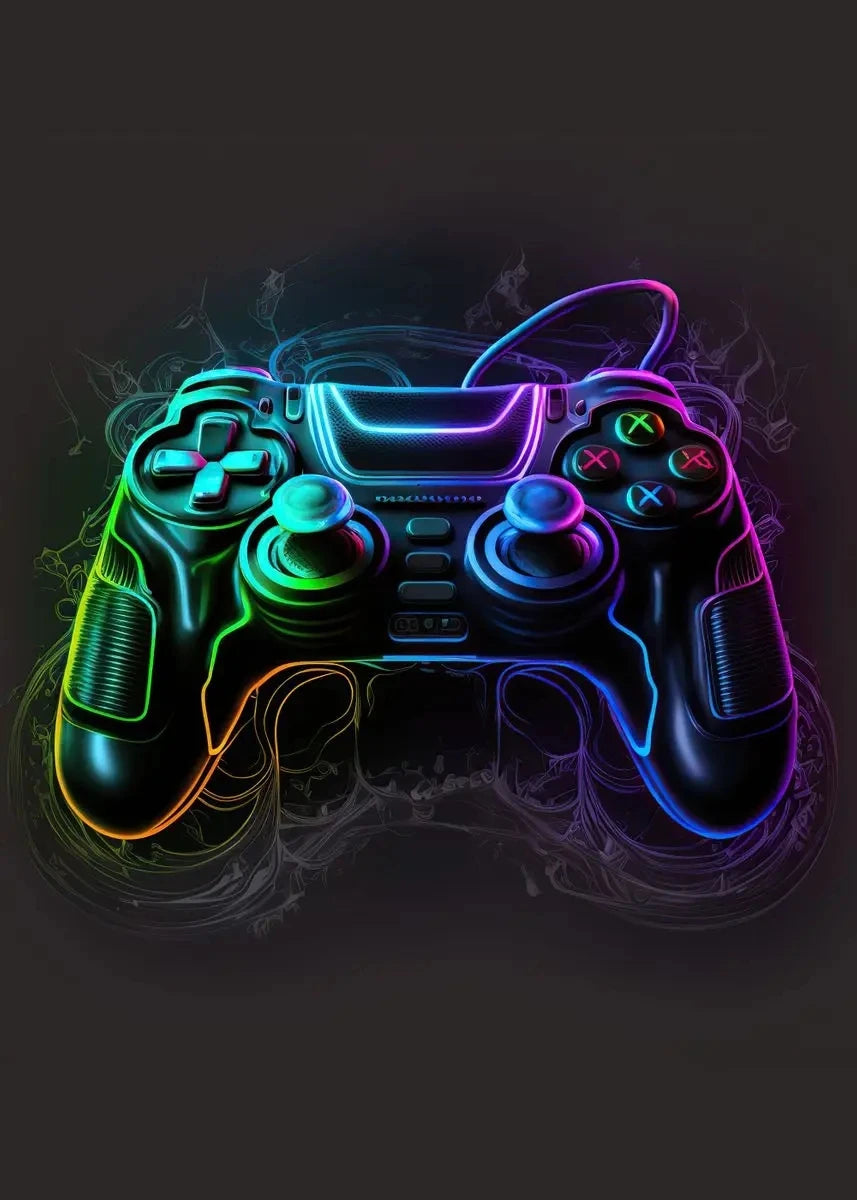 Neon Play™ | Affiche Gaming Lumineuse
