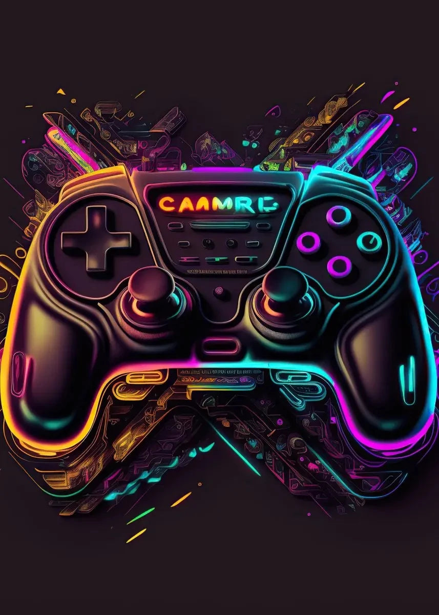 Neon Play™ | Affiche Gaming Lumineuse