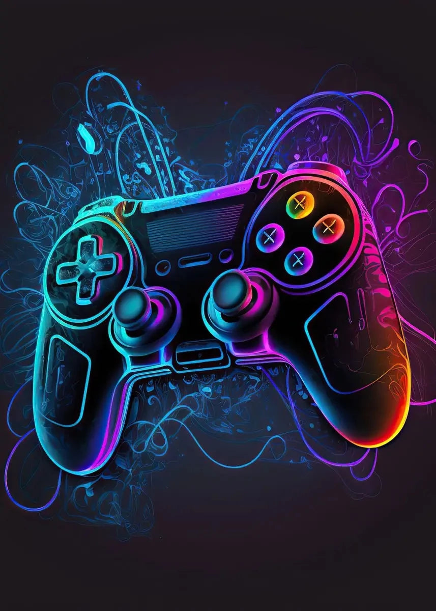 Neon Play™ | Affiche Gaming Lumineuse