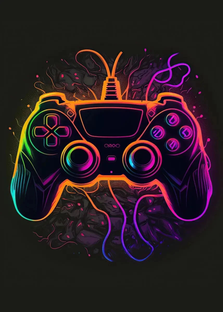 Neon Play™ | Affiche Gaming Lumineuse